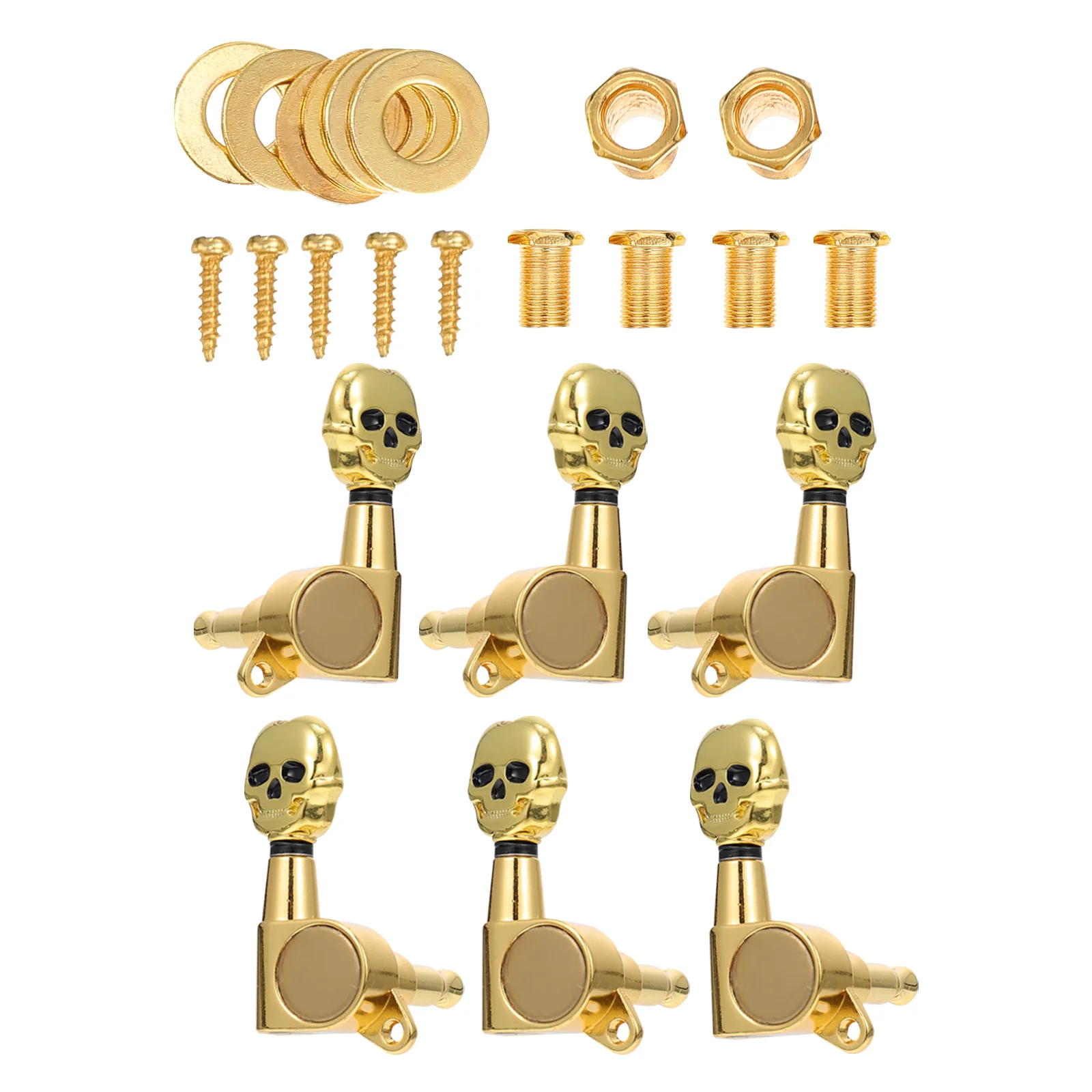 6 Pcs Skull shaped Fully enclosed Acoustic Guitar Tunings And Tuners