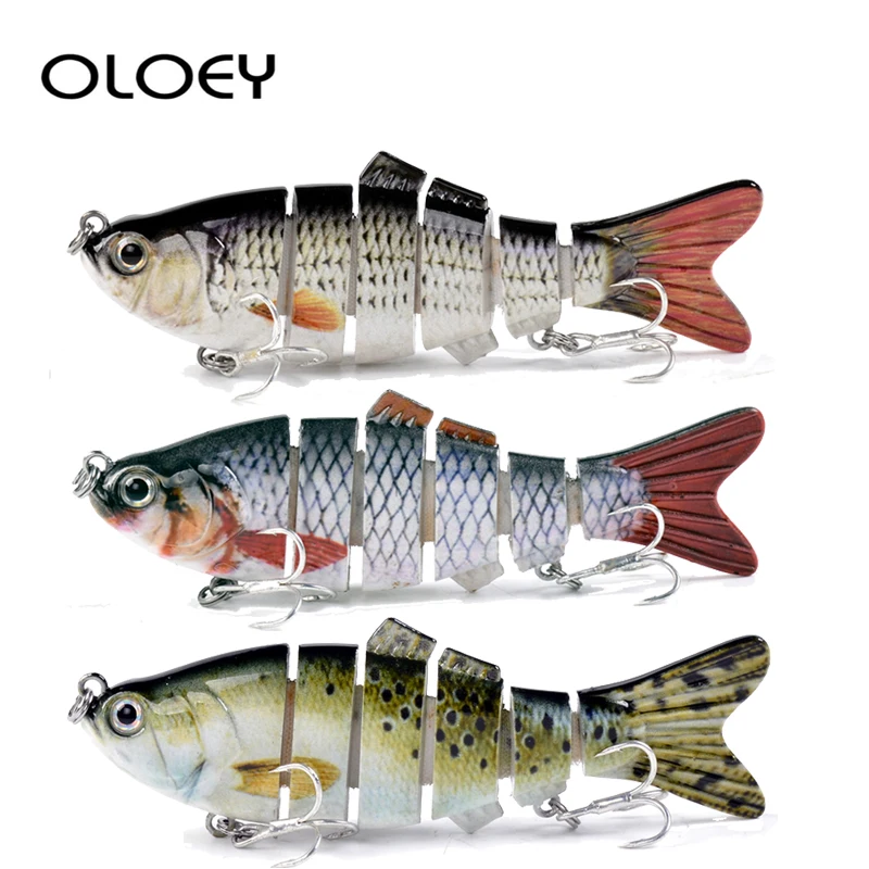 

OLOEY 10cm 17.5g Sinking Wobblers Fishing Lures Jointed Crankbait Swimbait 6 Segment Hard Artificial Bait Fishing Tackle Lure
