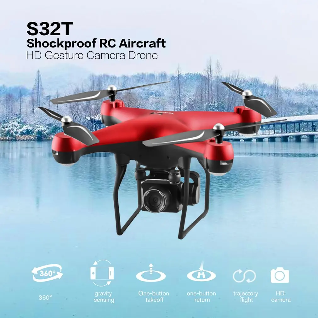 S32T ESC VR3D режим 360 градусов флип и рулон 480 P/1080 P ESC объектив долгий срок службы батареи HD жестовая камера Дрон ударопрочный RC самолет