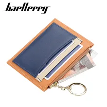 Brand Card Holder Women Soft Leather Key Chain Bag Small Card Wallets Female Organzier Mini Credit Card Case Zipper Coin Bags