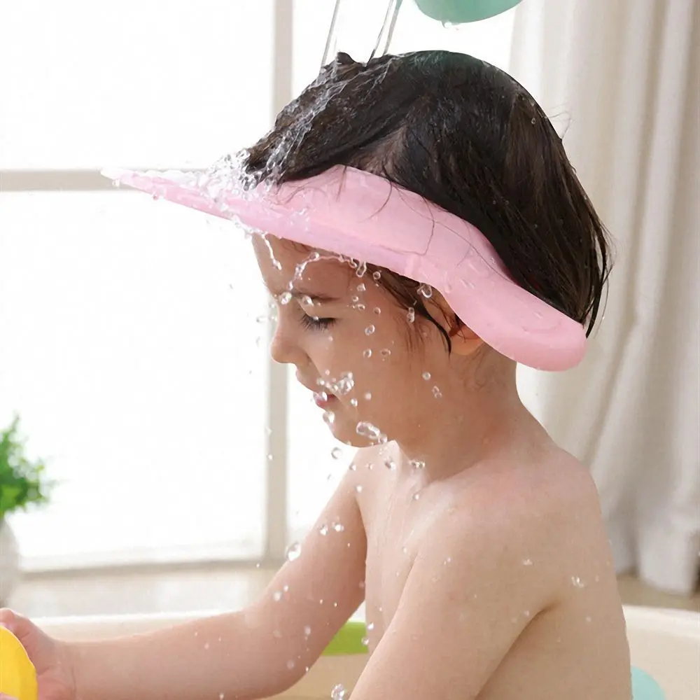 1pc Adjustable Kids Shampoo Cap Hair Washing Hat Waterproof Baby Eye Ear Protection Bathing Shower Cap Shower Products Baby Care