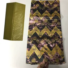 Африканская ткань нигерийский воск гхановый Воск Печать Ткань tissu воск из жаккардовой парчи Анкара печать ткань 5+ 2 ярда/лот