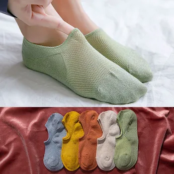 

10pairs/lot Candy Color Girl Colored Cotton Boat Socks invisibility Fashion All-Match Woman Casual