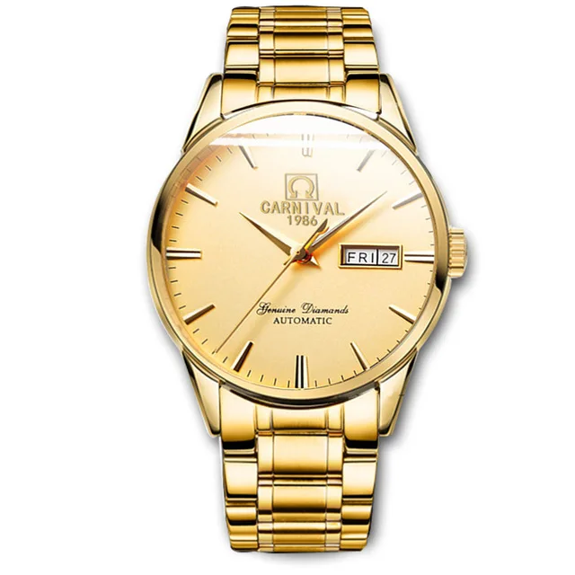 Karneval Mechanische Uhren Mode Automatische Uhr myanner 30 м вассердихт Herren Uhr винтажный Lederband Armbanduhr kol saati - Цвет: 17