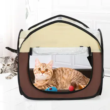 

Portable Folding Pet Tent Cat Dog Bath Drying Box House Puppy Kennel Warm Cage Dog Playpen Delivery Room Indoor Outdoor Supplies