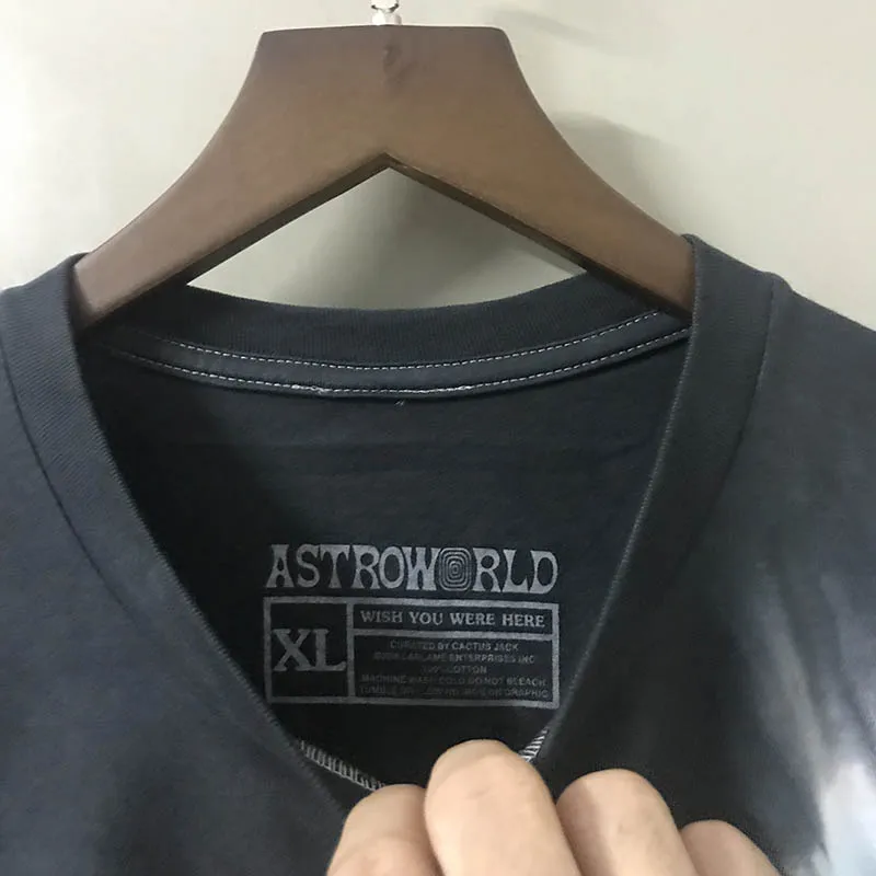 Новая футболка с изображением Трэвиса Скотта ASTROWORLD Вэнь 1:1, Высококачественная футболка с медведем, футболки в стиле хип-хоп, летняя футболка