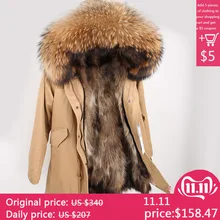 Мужская куртка из натурального меха енота, Мужская парка из натурального меха со съемной подкладкой из меха енота, зимнее длинное теплое пальто с капюшоном