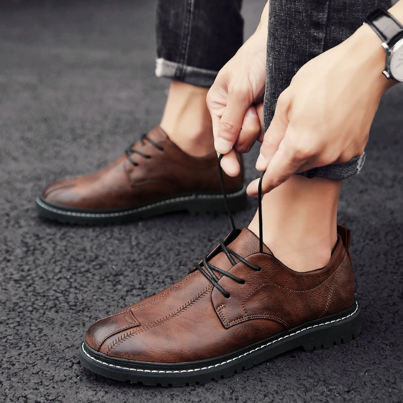 

JUNSRM High Quality Men Shoes Soft Business Leisure shoes loafers Fashion Brand Men‘s Comfy Driving Casual Shoes chaussure homme