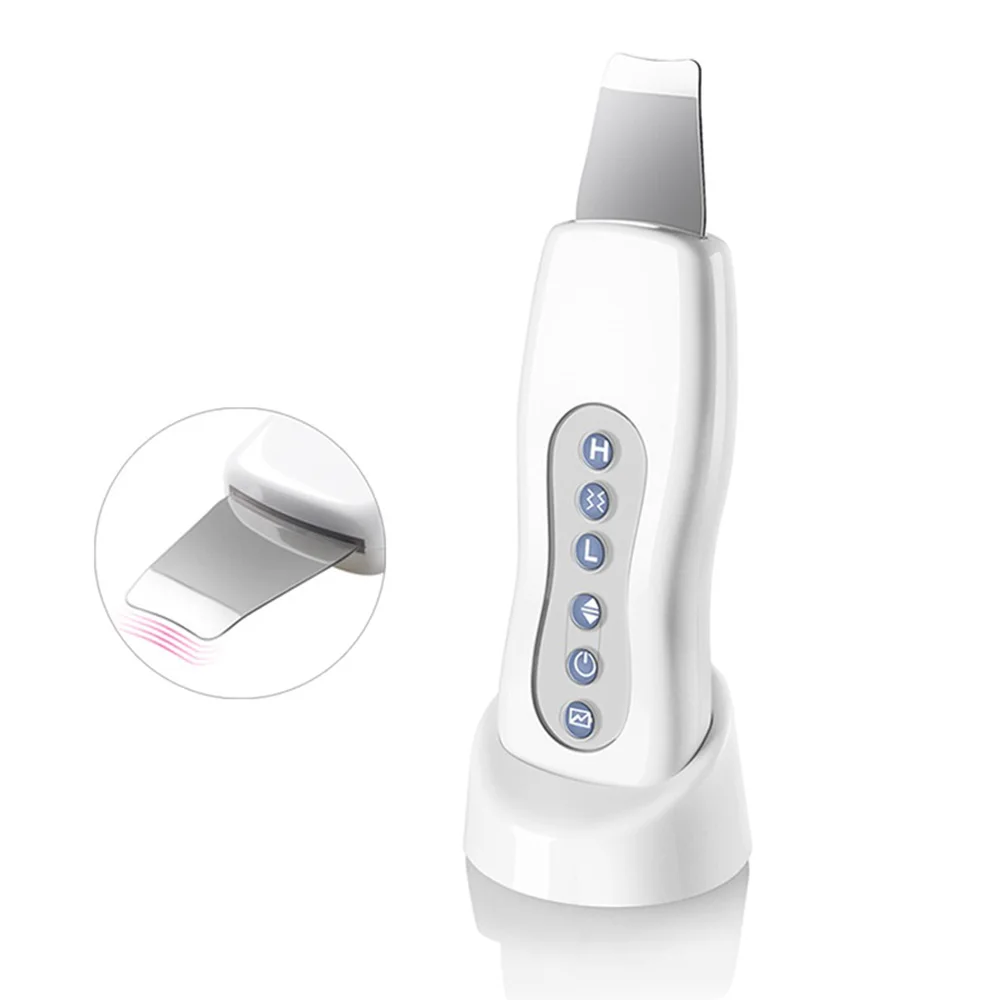 Ultrasonic Skin Scrubber Massager Machine Facial Skin Cleaning Anion Face Skin Care Ultrasound Peeling Skin Scrubber