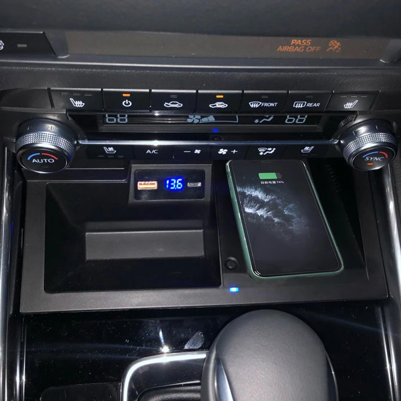 Caricabatterie Rapido per Telefono per Mazda CX-5 CX5 Supporto Mobile con Ricarica Wireless Pad per Console Centrale Plug and Play Accessori Interni  34
