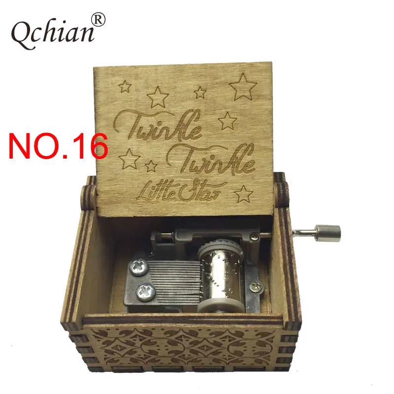 

Creative Keyring Twinkle Little Star Music Metal Movement Keychain Wooden Shell Music Box New Year Gift for Kids