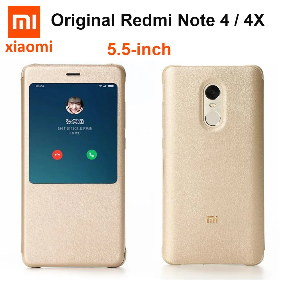 Xiaomi جراب هاتف Redmi Note 4 4x ، حافظة من الجلد الصناعي الأصلي ، 5.5 بوصة  ، إصدار عالمي|xiaomi redmi note 4|note 4redmi note 4 - AliExpress