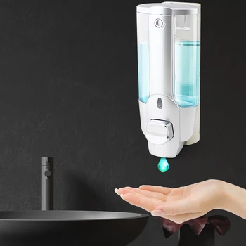 

350ml Manual Liquid Soap Dispenser Wall Mounted Hand Sanitizer Shampoo Container Pump Bottle for Kitchen Bathroom