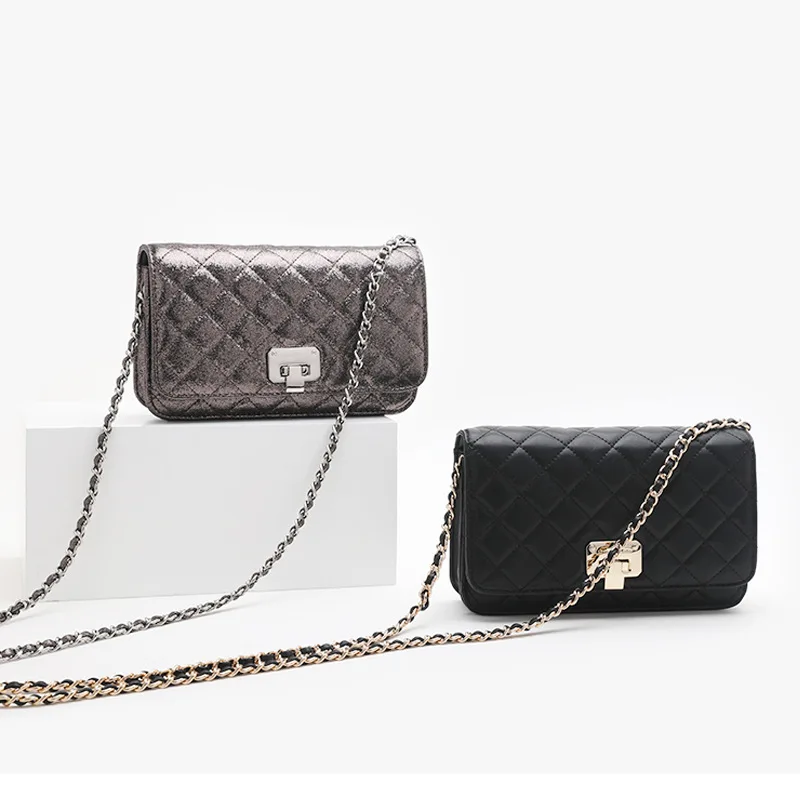 

2019 Fashion New Style Singapore Single-shoulder Bag for Women Small CK2-70700460 Rhombus Chain Shoulder Square Sling Bag