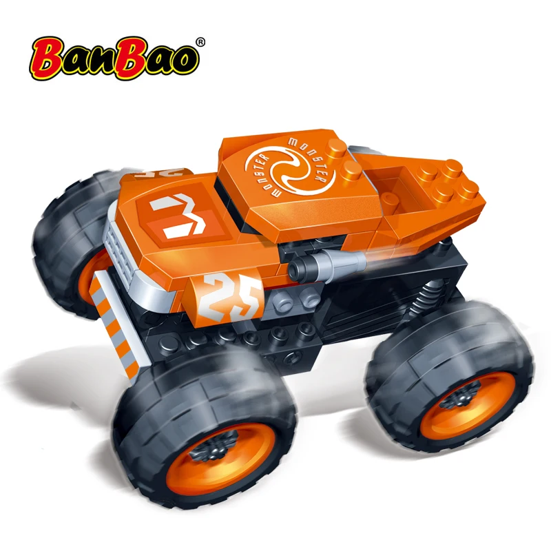 BanBao скоростной гоночный автомобиль тяните назад техника кирпичи