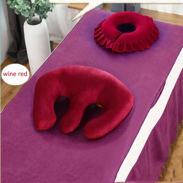 2pcs/set Facial Pillow+breast Support Pad Cushion Massage Pillow for Beauty Salon Massage Tool Cover Removable 6