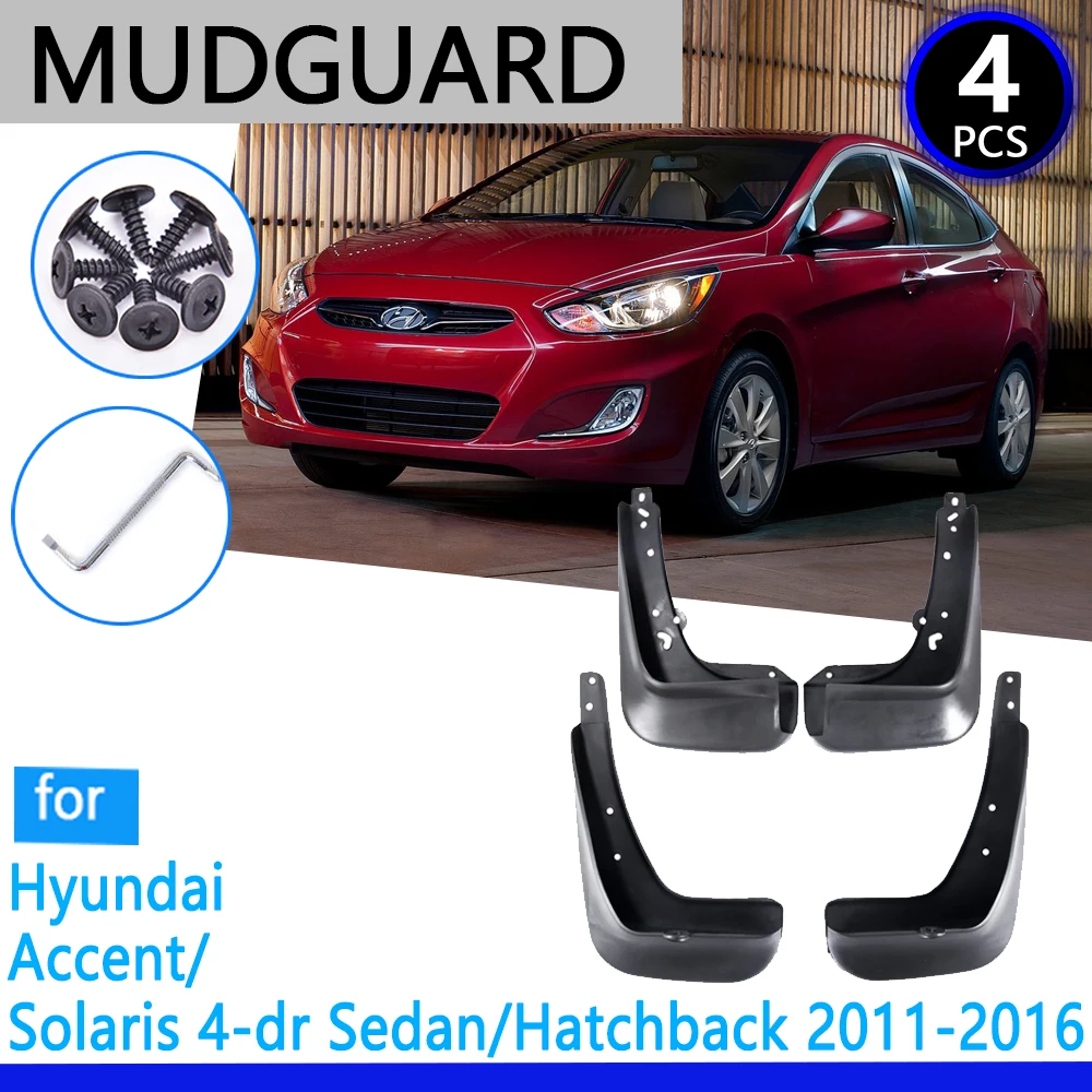 Брызговики подходят для Hyundai Accent Solaris RB 2011 ~ 2016 2012 2013 2014 2015 автомобильные