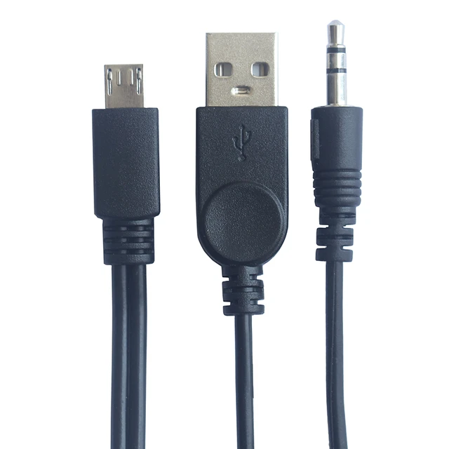 3.5Mm Jack Audio Câble USB 2.0 type A mâle vers mini USB type B Mâle