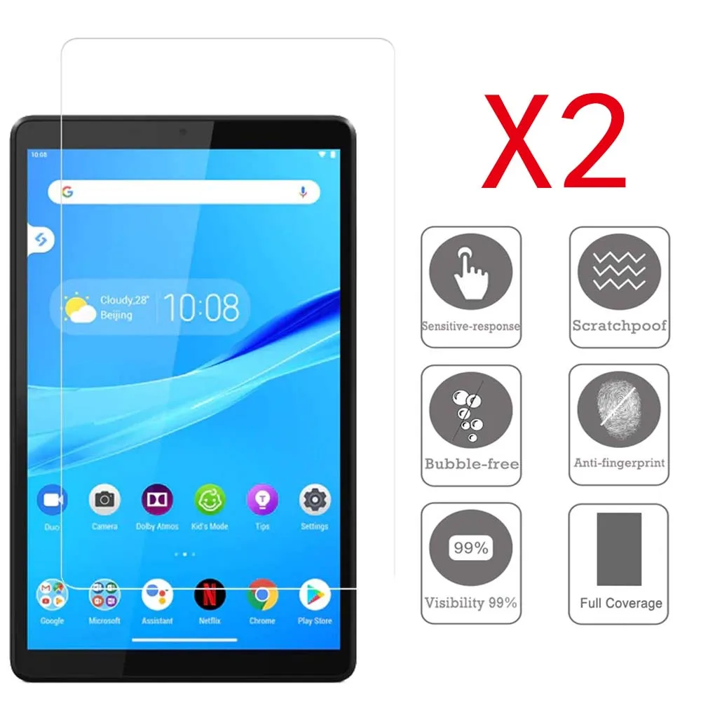 2Pcs Tablet Tempered Glass Screen Protector Cover for Lenovo Tab M8 TB