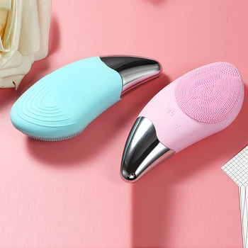 

2020 NEW Silicone Electric Face Cleansing Brush Mini Massage Waterproof Facial Cleansing Tool Soft Deep Face Pore Cleanser Brush