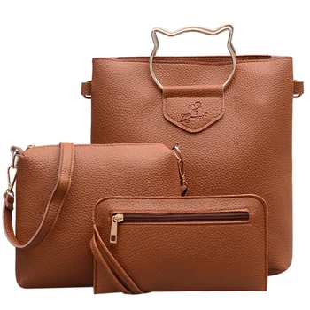 

Handbag fashion lady Bag 3 in 1 set Women's Bag Lady Handbag Multifunctional PU bag purses and handbags