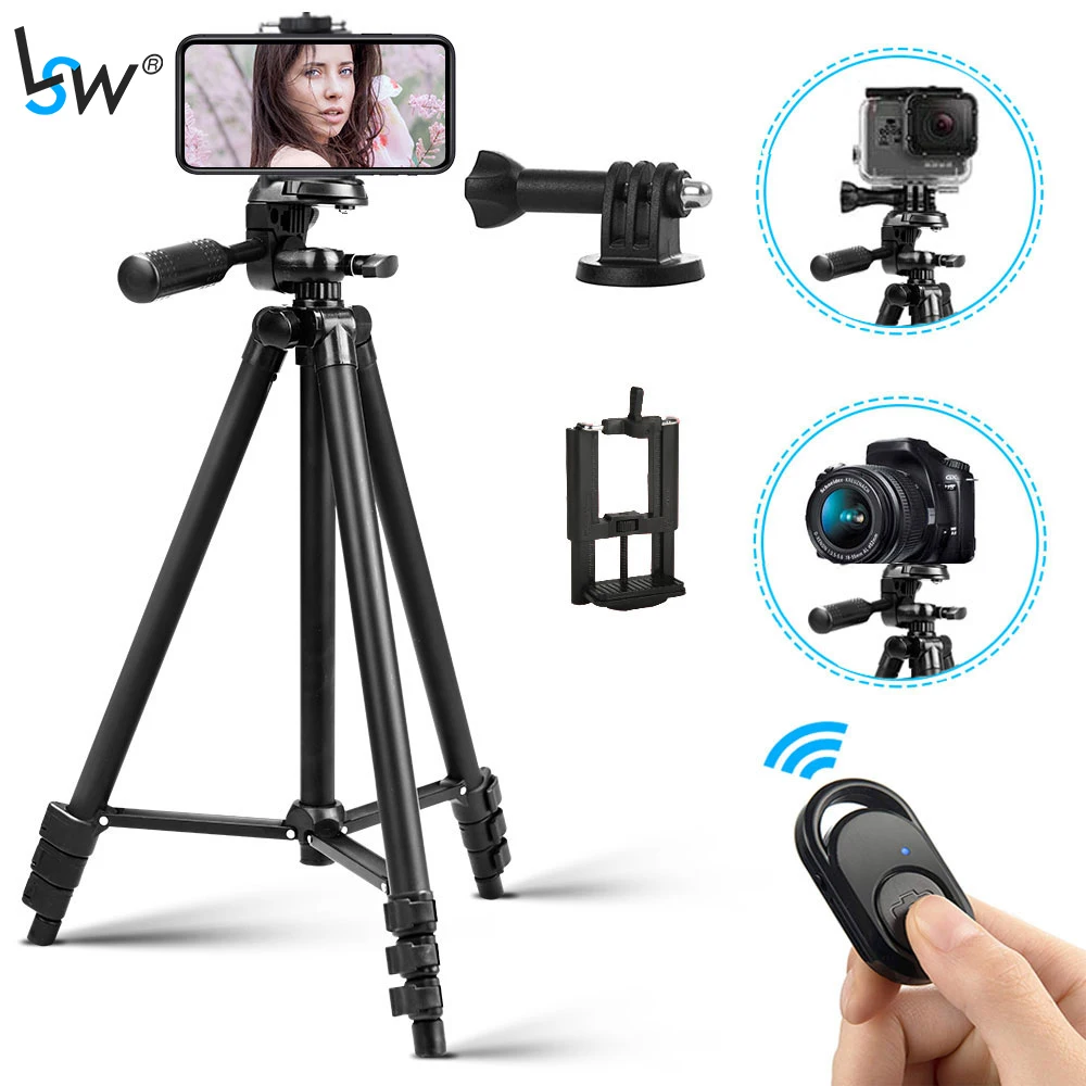 Camera Tripod for Mobile Phone Aluminum Alloy Tripod Stand with Bluetooth Remote & GoPro Holder Carry Bag for Selfie Vlog Travel - ANKUX Tech Co., Ltd