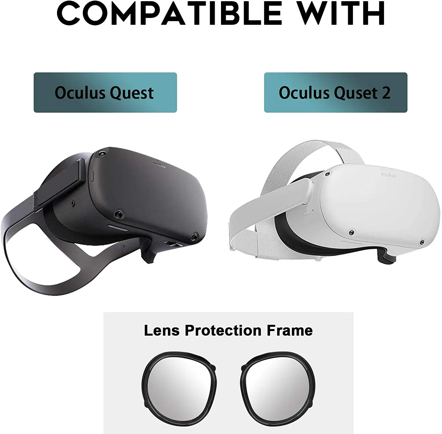 1 Pair Anti-Blue Eyeglass Lens For Oculus Quest 2 VR Accessories Protective Glass Magnetic Glasses Lens For Quest2 Oculus Rift S_voghion.com
