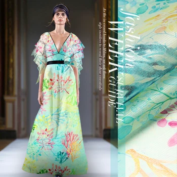 

PRINT SILK ORGANZA SATIN FABRIC 140cm width 12momme 100% Natural Pure Silk Shirt Cloth Dress Material