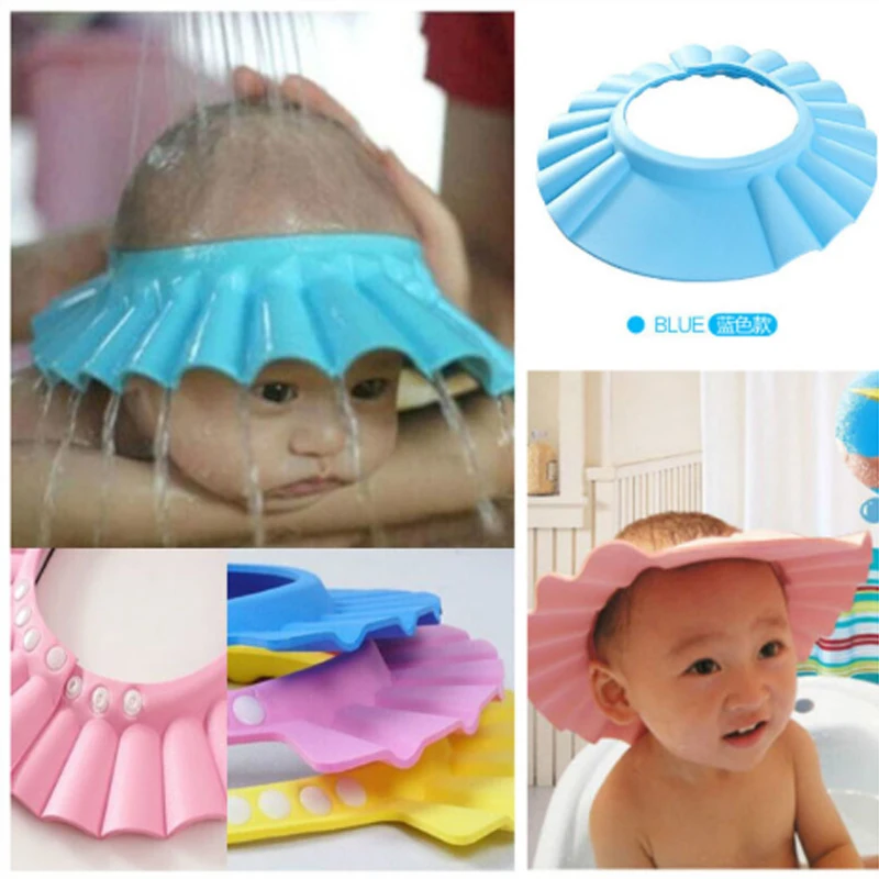 Мягкая регулируемая детская душевая регулируемая крышка детский шампунь Мытье Ванны защита для волос шляпа для купания водонепроницаемый