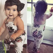 Летнее праздничное платье для маленьких девочек с цветочным принтом Комбинезон для новорожденного, для малыша одежда для маленьких девочек, костюм с цветочным узором для мальчиков, боди-комбинезон, комбинезон одежды снаряжение для путешествий, костюм