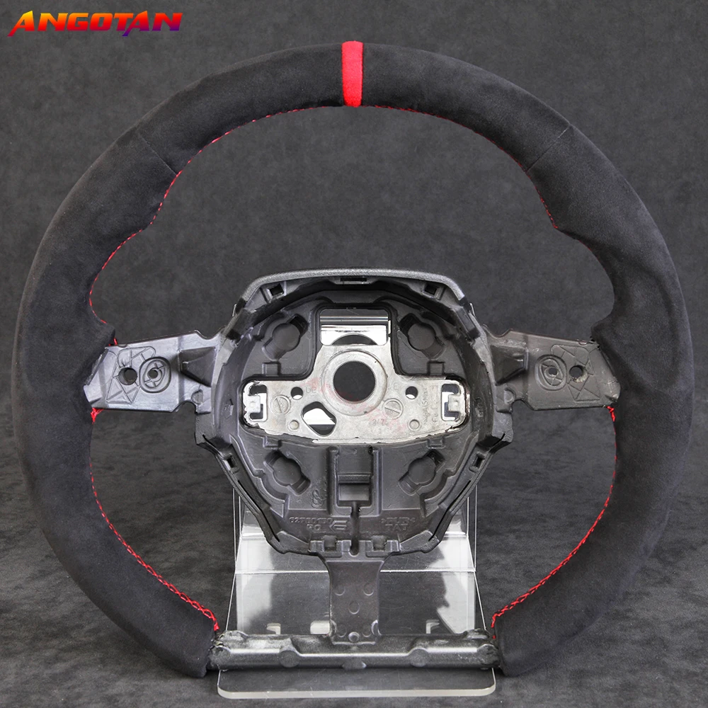 Carbon Fiber Alcantara Leather Steering Wheel Fit For Lamborghini  Racing Wheel 2016-2020 Model