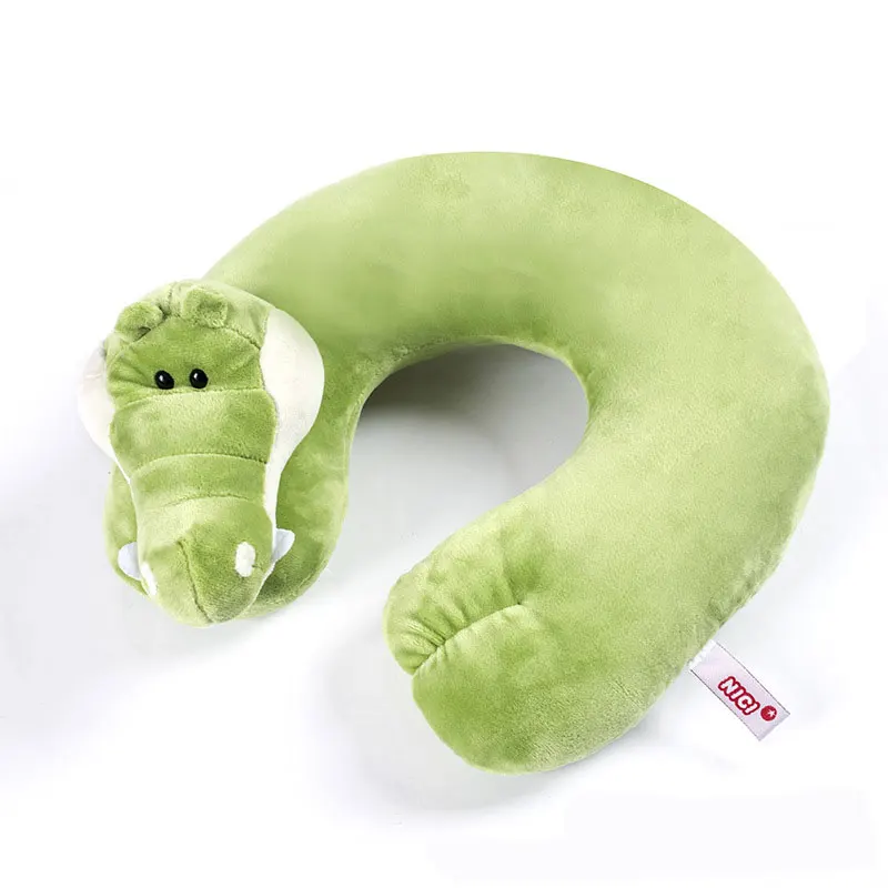 Best Choice Neck Pillow Animal Doll U-shape Lion Elephant Giraffe Crocodile Travel Pillow for Airplane Office Stuffed Plush Toy
