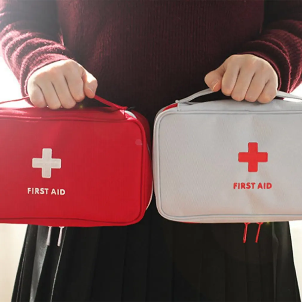 Portable Household Medicine Bag Multi-Layer Empty First Aid Pouch Bag Outdoor Car Bag Travel Rescue Bag For Emergency Case