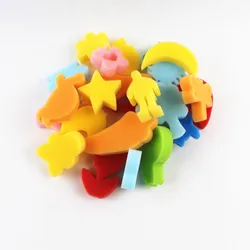 Éponge de peinture colorée pour enfants, outil de bricolage, jouet éducatif artisanal, 24 pièces, 2022 