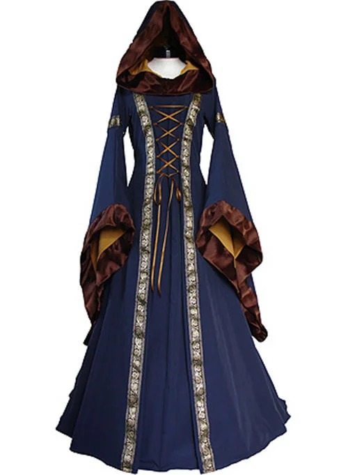 

Cosplay Halloween Makeup Scary Vampire Witch Queen Women's Medieval Victorian Costume Black Fancy Dress