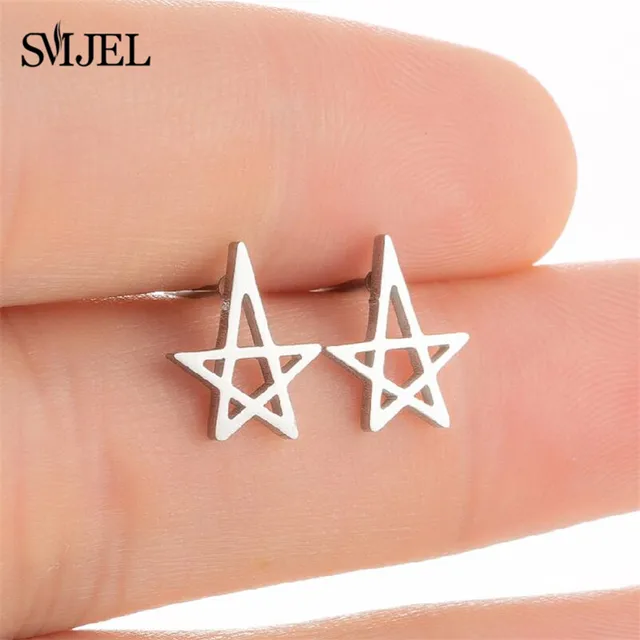 Stainless Steel Mini Stud Earrings Mushroom Cherry Weather Sun Water Droplets Cartilage Ear Piercing Jewelry Skull Face Studs 420