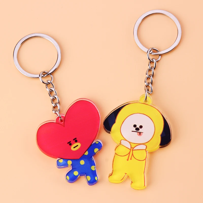 

Kpop bts-bangtan boys Suga V TATA etc Personalized Cute Cartoon Keychain Women Men Jewelry Gift Bangtan Accessories Key Chain