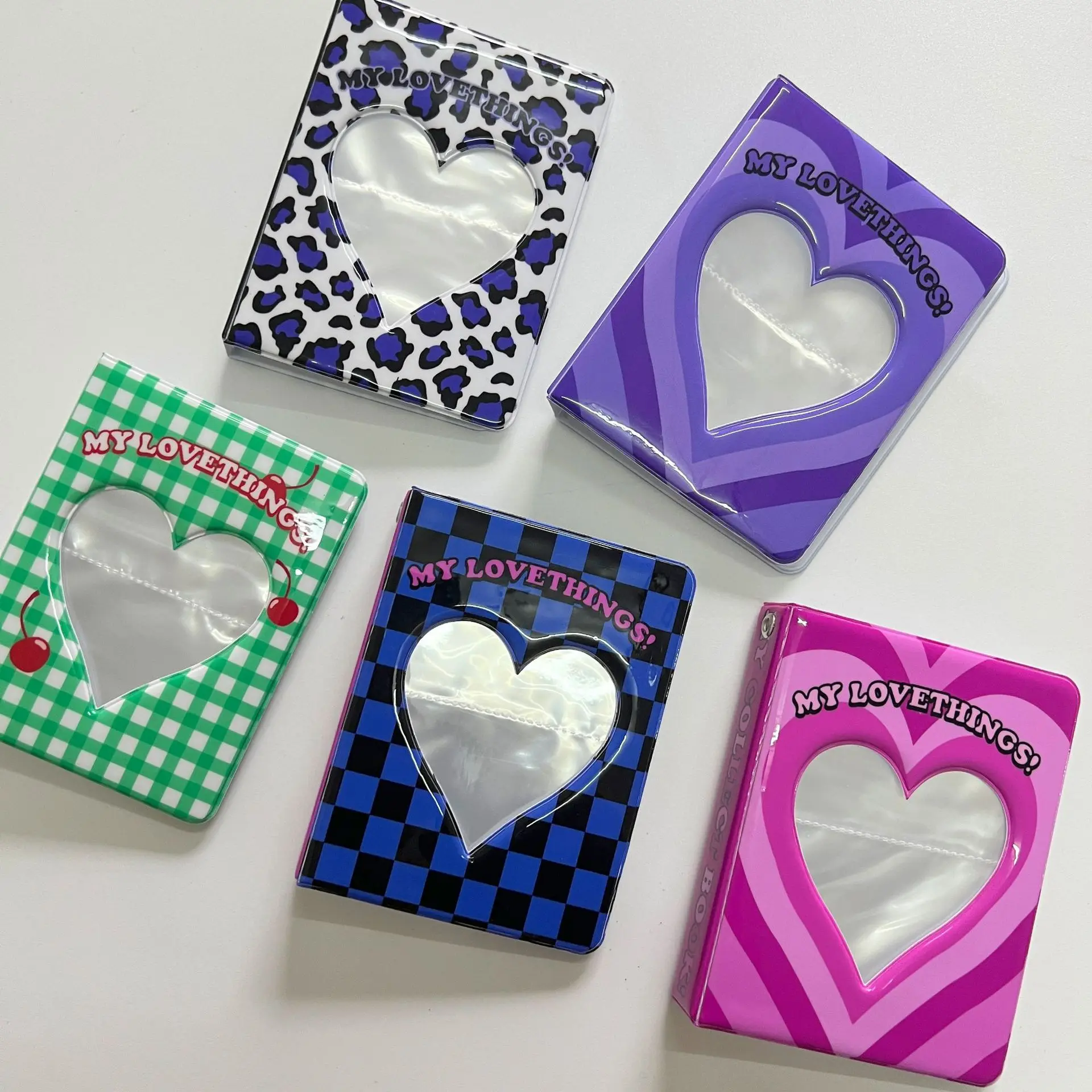 Корейский Клетчатый альбом в форме сердца мини-Альбом Polaroid фотоальбом для