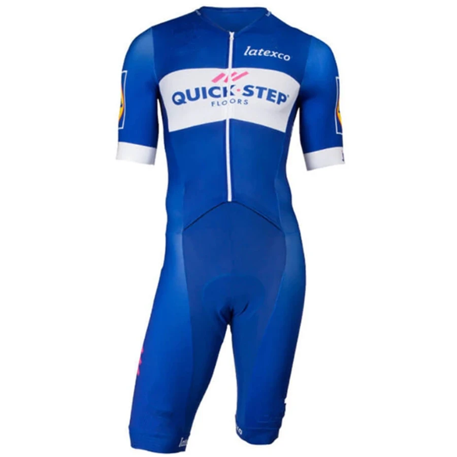 Красный Новинка, летний спортивный костюм QUICK STEP team для триатлона на открытом воздухе, мужской комбинезон для велоспорта, ropa MTB ciclismo, комплект одежды для велоспорта - Цвет: Красный