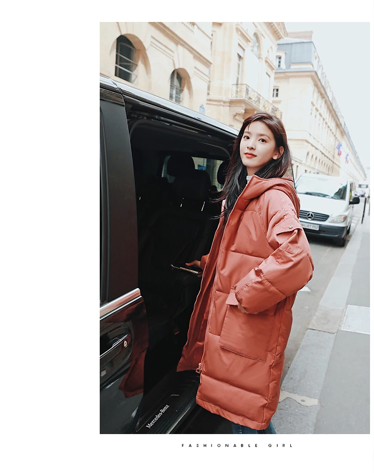 Long Sleeve Mid-length Pocket Zipper Cotton-padded Clothes/Cotton Coat Winter Casual Fashion Qyzfsy1011