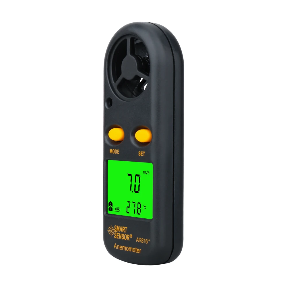 Portable Wind Speed Gauge Anemometer Thermometer Wind Speed Meter Tester Measuring Instruments Detector AR816+