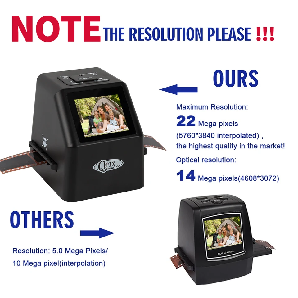 Mobiele Film- En Diascanner, 35 Mm Dia- En Negatiefscanner Met LED Achtergrondverlichting Voor Het Converteren Van Oude Film Naar Jpg Mobiele Film- En Diascanner, 35 Mm Dia- En Negatiefscanner Met LED Achtergrondverlichting Voor Het Converteren Van Oude Film Naar Jpg