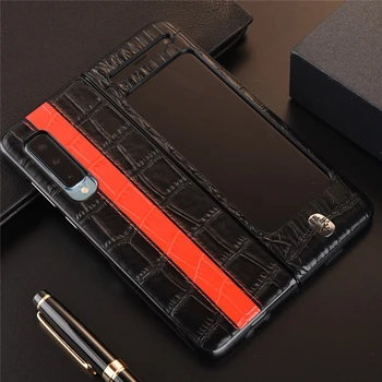 

Luxury Leather Phone Case Shockproof Protective Back Cover Shell for Samsung W20/Fold/F9000 Mobile Phone Accessories