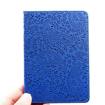 

Lavender Print PU Leather ID Card Holder Passport Bag Case Passport Cover Travel Ticket Pouch Packages Passport Covers