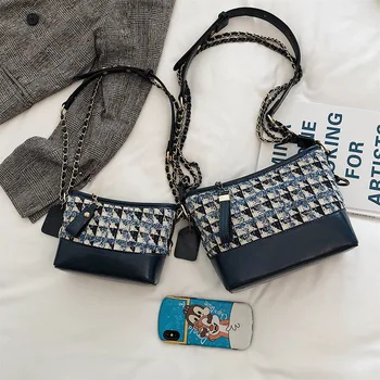 

New Women's Bag Fashion Trend Woolen Chain Stray Bag One Shoulder Diagonal Cross Bag