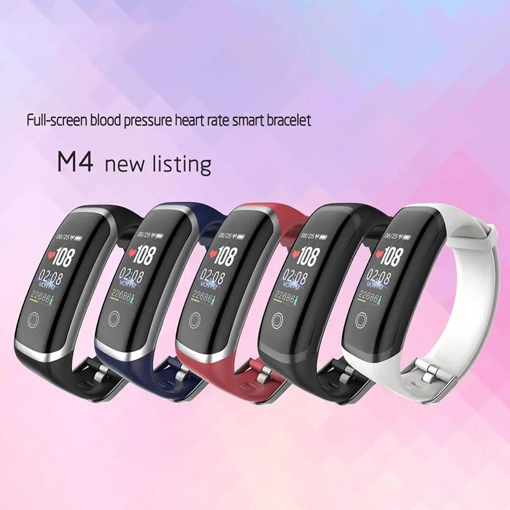Умный Браслет M4, Bluetooth, фитнес-трекер, часы, калории, вызов, WahtsApp, Facebook, напоминание о сообщениях, смарт-браслет для бега, спорта