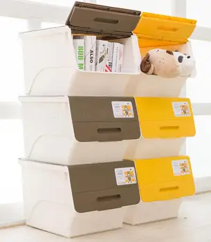 

Camellia Receipt Box Clothing Storage Box Plastic Finishing Box Children's Toy Clothes Receipt Box Size 3 Packages