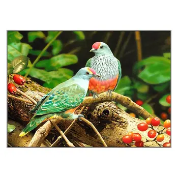 

5D Diamond Painting Kits for Adult Full Drill Paint with Diamonds for Home Wall Decor 12x16inch，Green bird