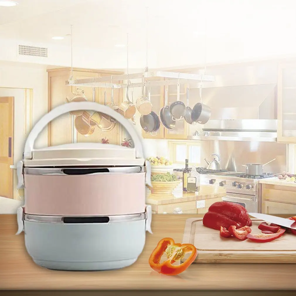 Compact Size Home Office Lunch Box Thermal Food Container Bento Box Thermos Stainless Steel Lunch Box 2