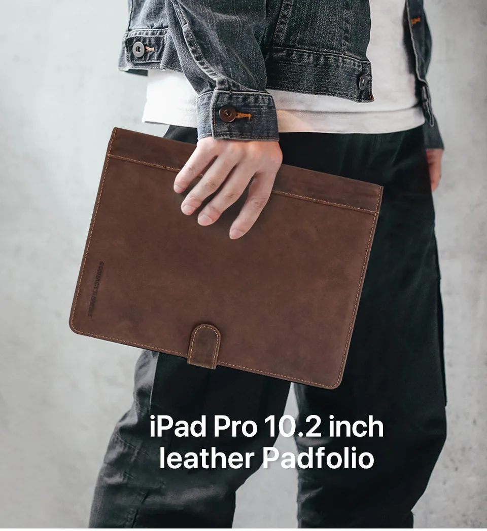 Ретро чехол из натуральной кожи для нового iPad 10," Padfolio Organizer для iPad Pro 10,5" 1" защитный чехол для паспорта